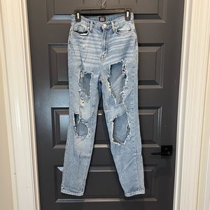 BDG Urban Outfitters Women’s Mom High Rise Major Distressed Jeans